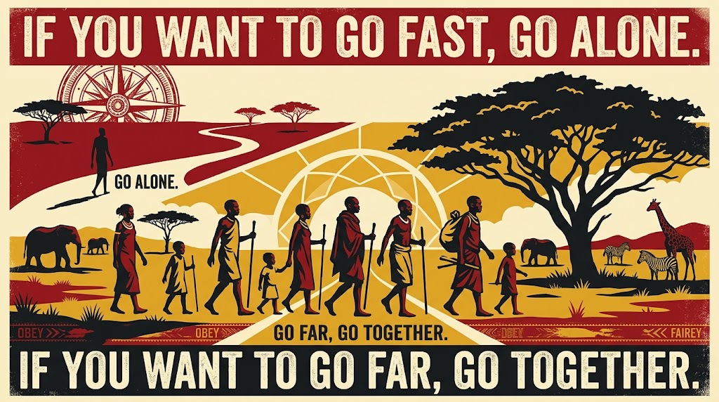 If you want to go fast, go alone. If you want to go far, go together