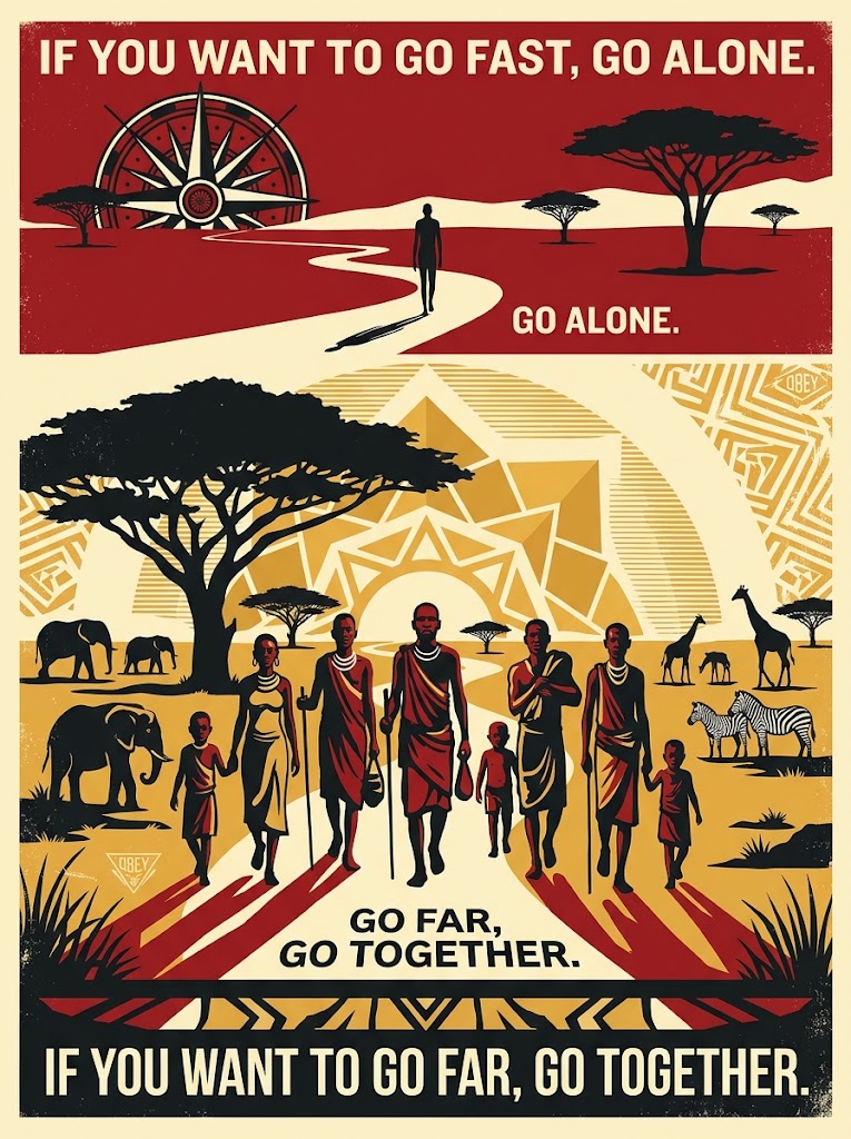 If you want to go fast, go alone. If you want to go far, go together